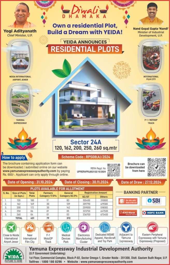 YEIDA Residential Plot Scheme Advertisement